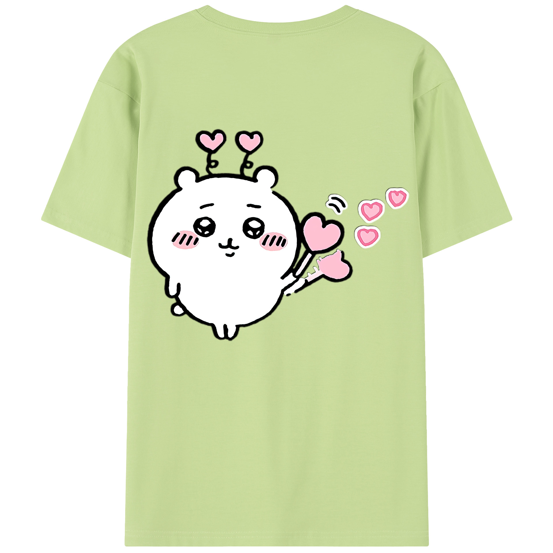 （画像用） ちいかわ ちいかわ Chii-kawa chiikawa 綿100％半袖Tシャツ（背面プリント）